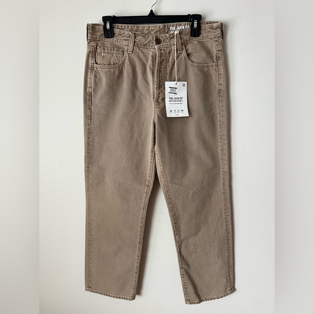 AG Adriano Goldschmied Alexxis Crop Jeans in Tan